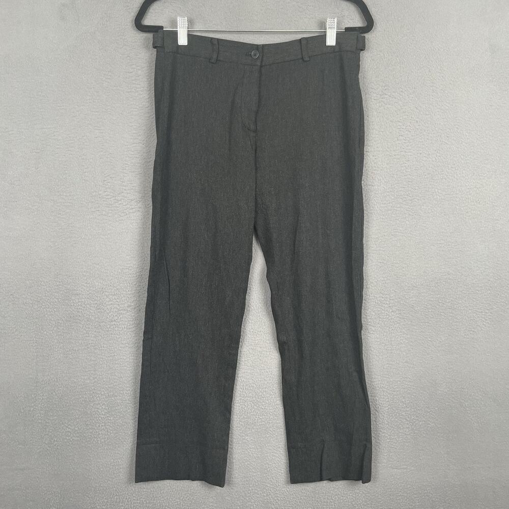 DKNY Pants Womens Size 6 Charcoal Gray Straight Leg Dress Trouser Cropped